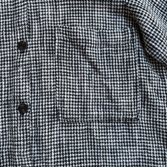 Abercrombie & Fitch Houndstooth Oversized Button Down Shirt Jacket Women's Large - Picture 6 of 7